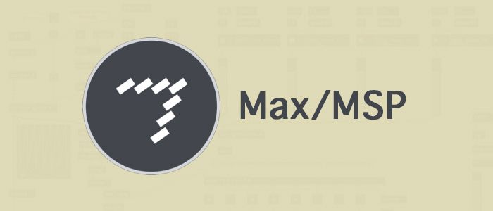 Logotipo de max msp circulo con una flecha dentro formada por pequeños rectangulos